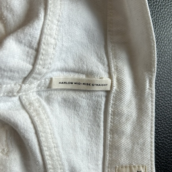 Rag and Bone Harlow Mid Rise Straight Jean Optic White Stretch Sz 31 NEW - Picture 11 of 14